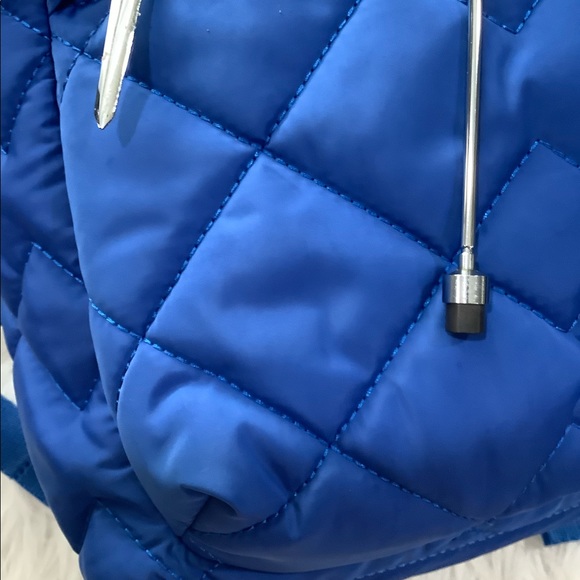 MARC JACOBS QUILTED MARINE BLUE NYLON BACKPACK - Picture 6 of 8